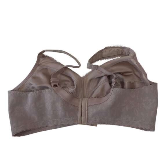 Playtex 18 Hour Women Lightweight Beige Satin Floral Wireless Bra Size 42C -4693 - Picture 8 of 14